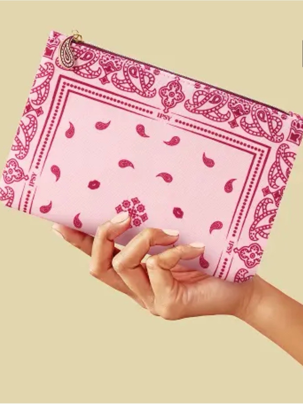 Pink NWOT IPSY Paisley Zip Pouch - Stylish Women’s Clutch